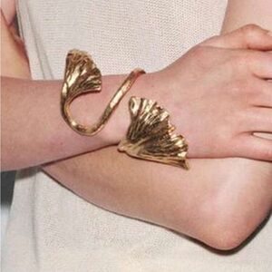 Aurelia Gilded Shell Cuff Bracelet